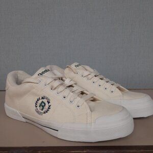 Vintage Reebok Men's 8.5 Classic White Canvas Sneakers RA410 BAT 6-24092 NWOB